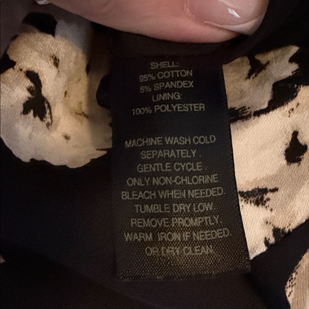 White House Black Market Floral A-Line Skirt - Black, Purple, White 8 - Picture 7 of 7